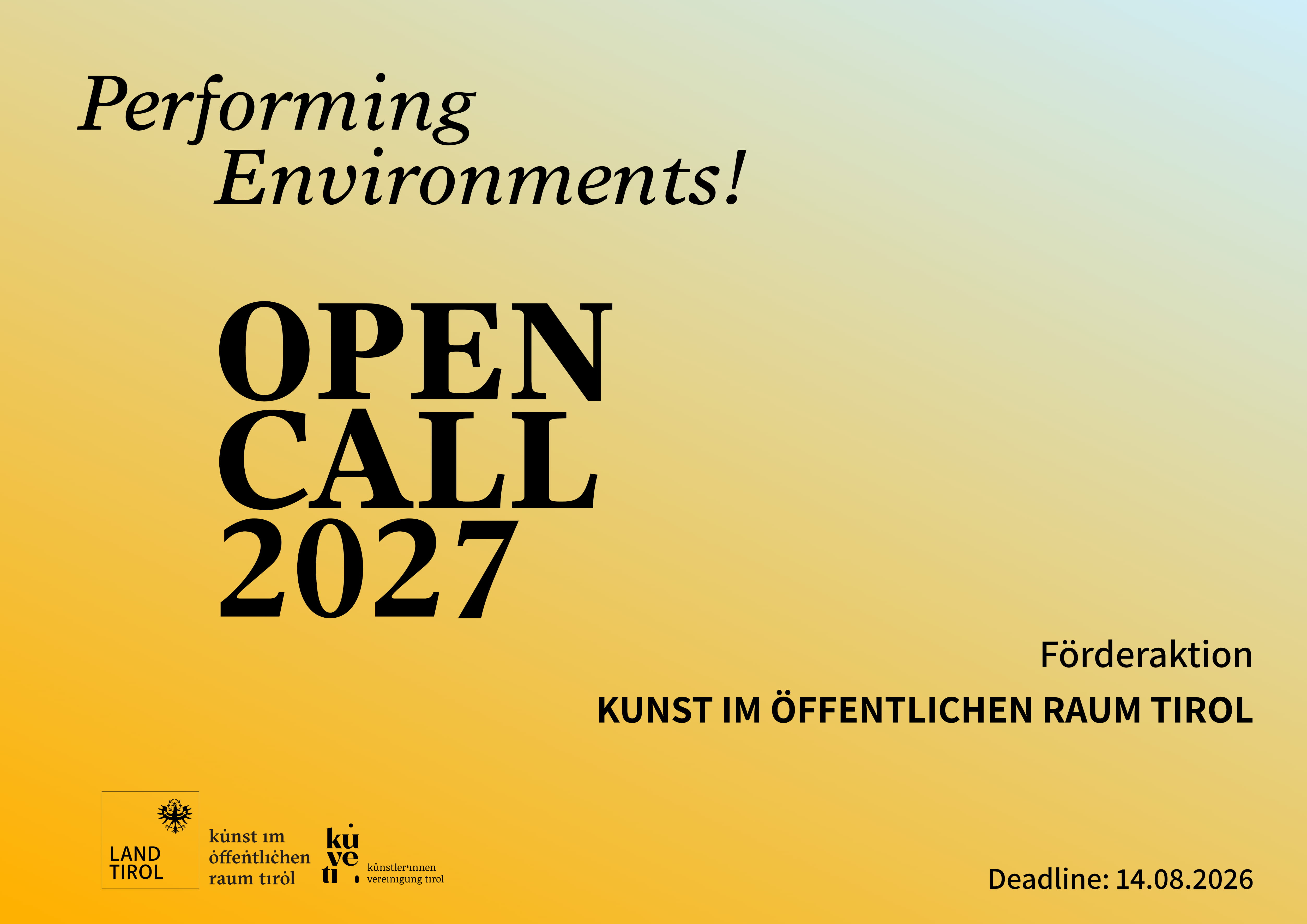 Open Call 2027, Kunst im öffentlichen Raum Tirol